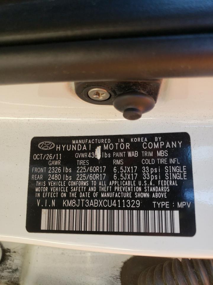 Photo 10 from auction – 2012 HYUNDAI TUCSON GL with VIN KM8JT3ABXCU411329