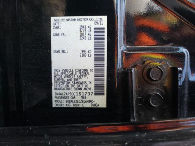 Photo 10 from auction – 2012 NISSAN ALTIMA BAS with VIN 1N4AL2AP5CC151797