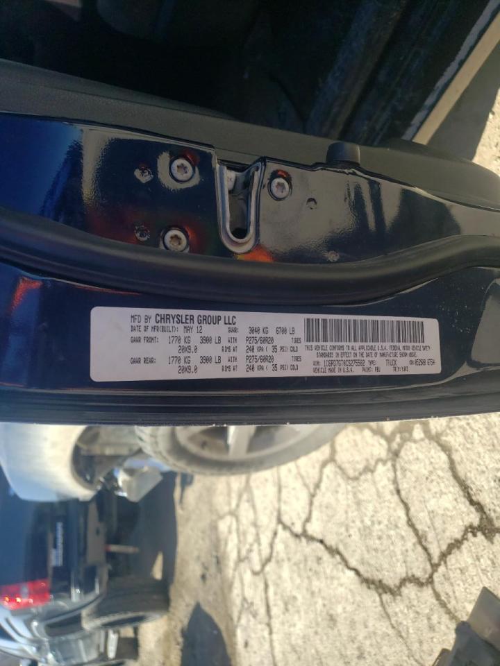Photo 10 from auction – 2012 DODGE RAM 1500 S with VIN 1C6RD7GT0CS275582