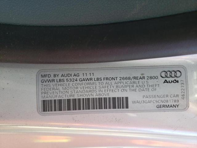 صورة رقم 10 من المزاد - 2012 AUDI A7 PRESTIG مع VIN WAU3GAFC5CN081789