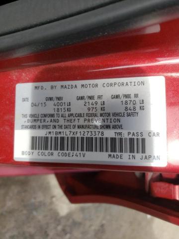 Photo 10 from auction – 2015 MAZDA 3 TOURING with VIN JM1BM1L7XF1273378