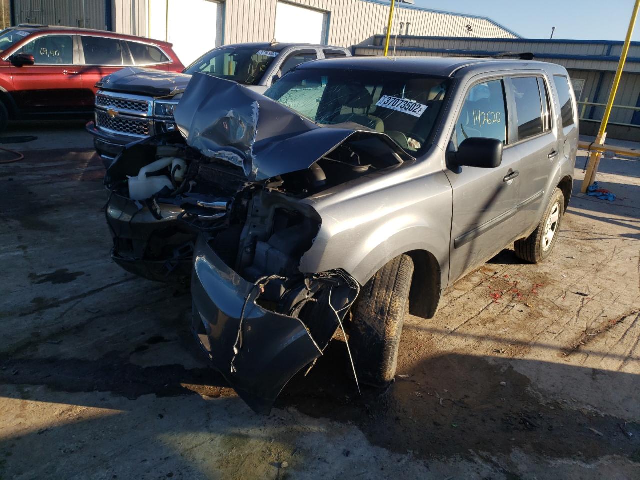 Photo 2 from auction – 2012 HONDA PILOT LX with VIN 5FNYF3H22CB003352