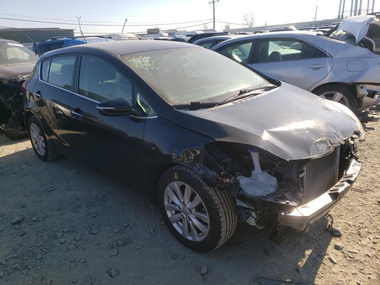 KIA FORTE EX 2014 with VIN KNAFX5A88E5160173 - Photo from auction