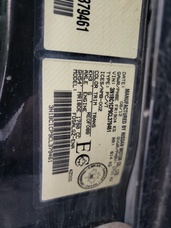 Photo 10 from auction – 2012 NISSAN VERSA S with VIN 3N1BC1CP9CL379461