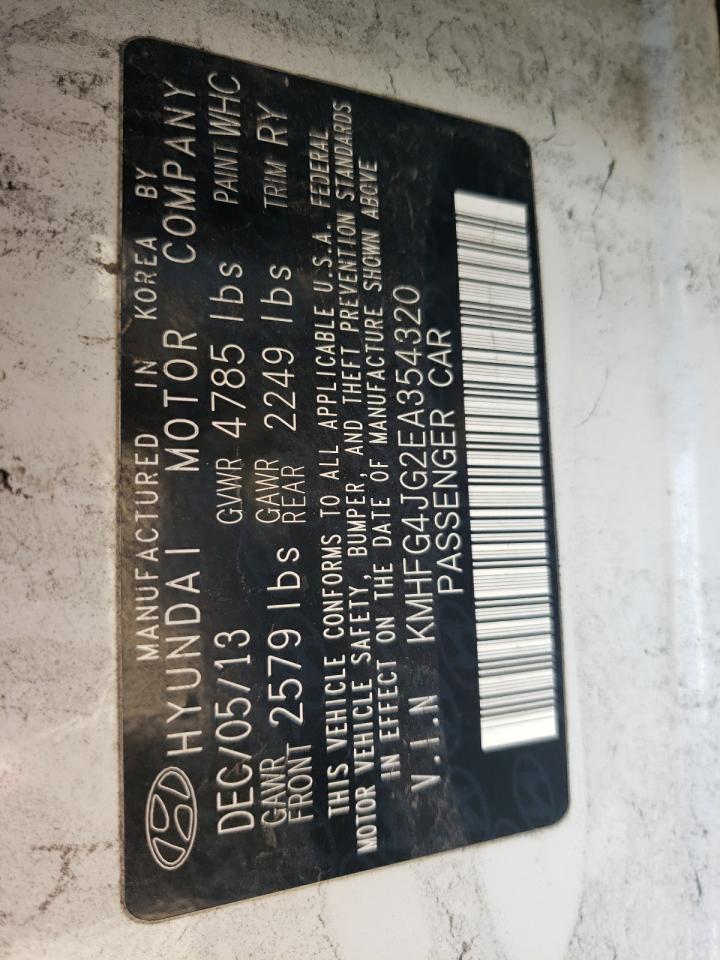 Photo 10 from auction – 2014 HYUNDAI AZERA with VIN KMHFG4JG2EA354320