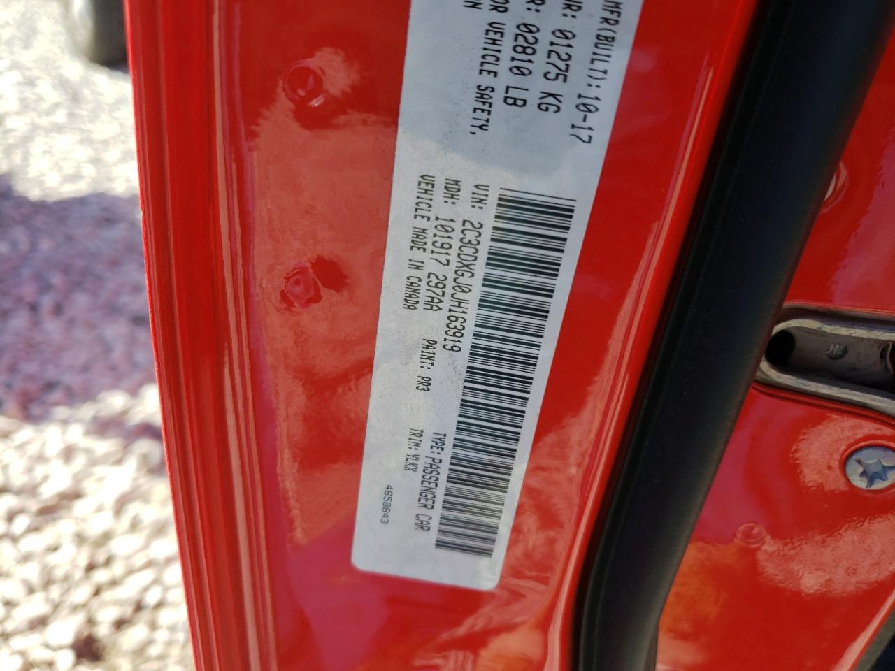 Photo 10 from auction – 2018 DODGE CHARGER R/ with VIN 2C3CDXGJ0JH163919