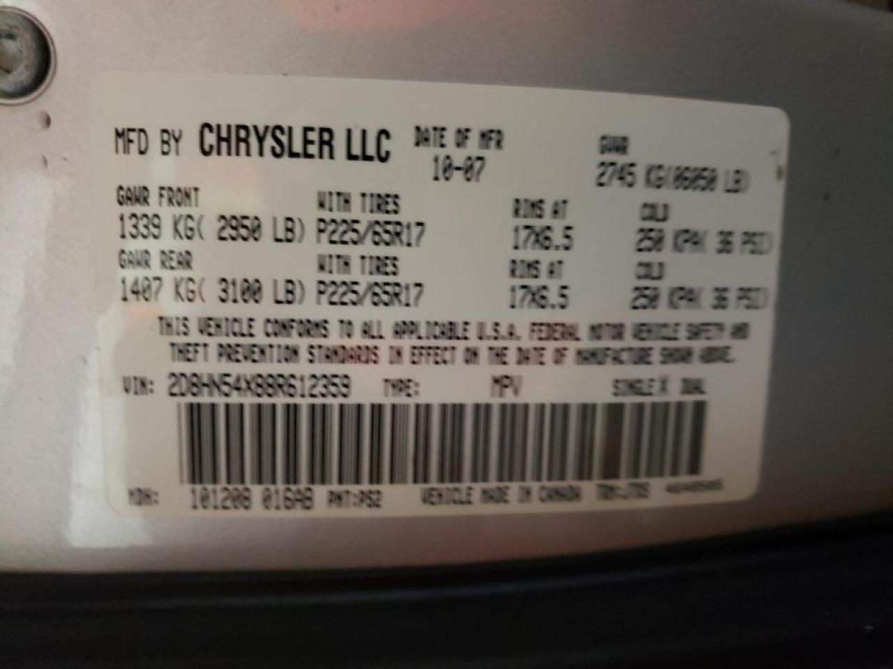 Photo 10 from auction – 2008 DODGE GRAND CARA with VIN 2D8HN54X88R612359
