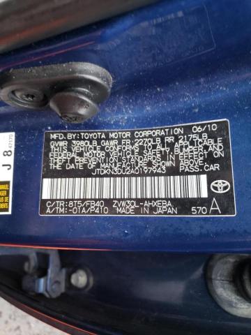 Photo 10 from auction – 2010 TOYOTA PRIUS with VIN JTDKN3DU2A0197943