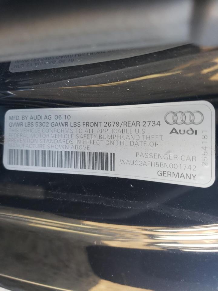 Photo 10 from auction – 2011 AUDI S5 PREMIUM with VIN WAUCGAFH5BN001742