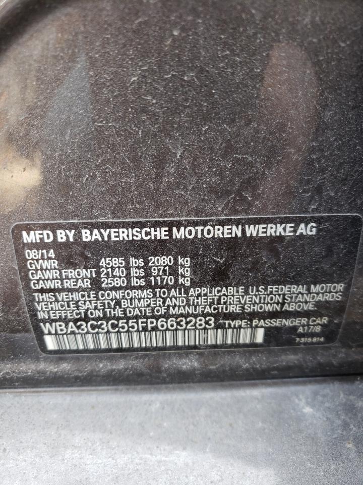 Photo 10 from auction – 2015 BMW 320 I XDRI with VIN WBA3C3C55FP663283