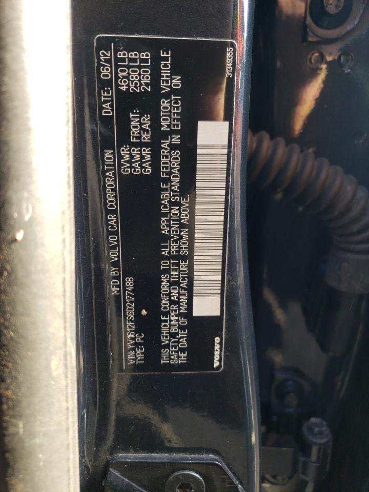 Photo 10 from auction – 2013 VOLVO S60 T5 with VIN YV1612FS6D2177488