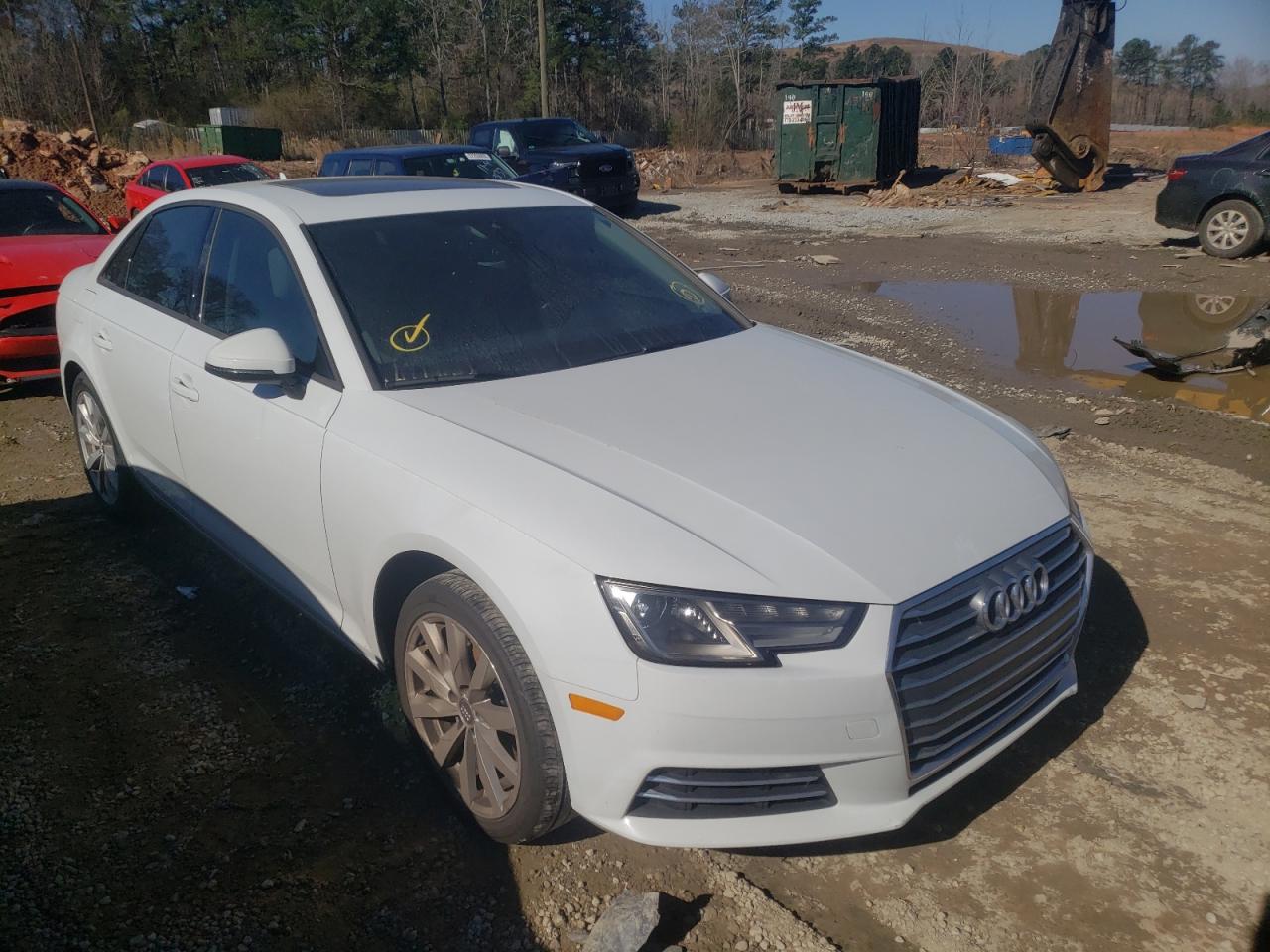AUDI A4 2017 with VIN WAUGMAF49HA161436 - Photo from auction