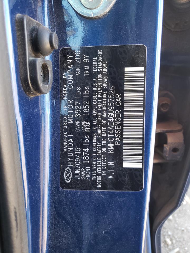 Photo 10 from auction – 2016 HYUNDAI ACCENT SE with VIN KMHCT4AE4GU957526