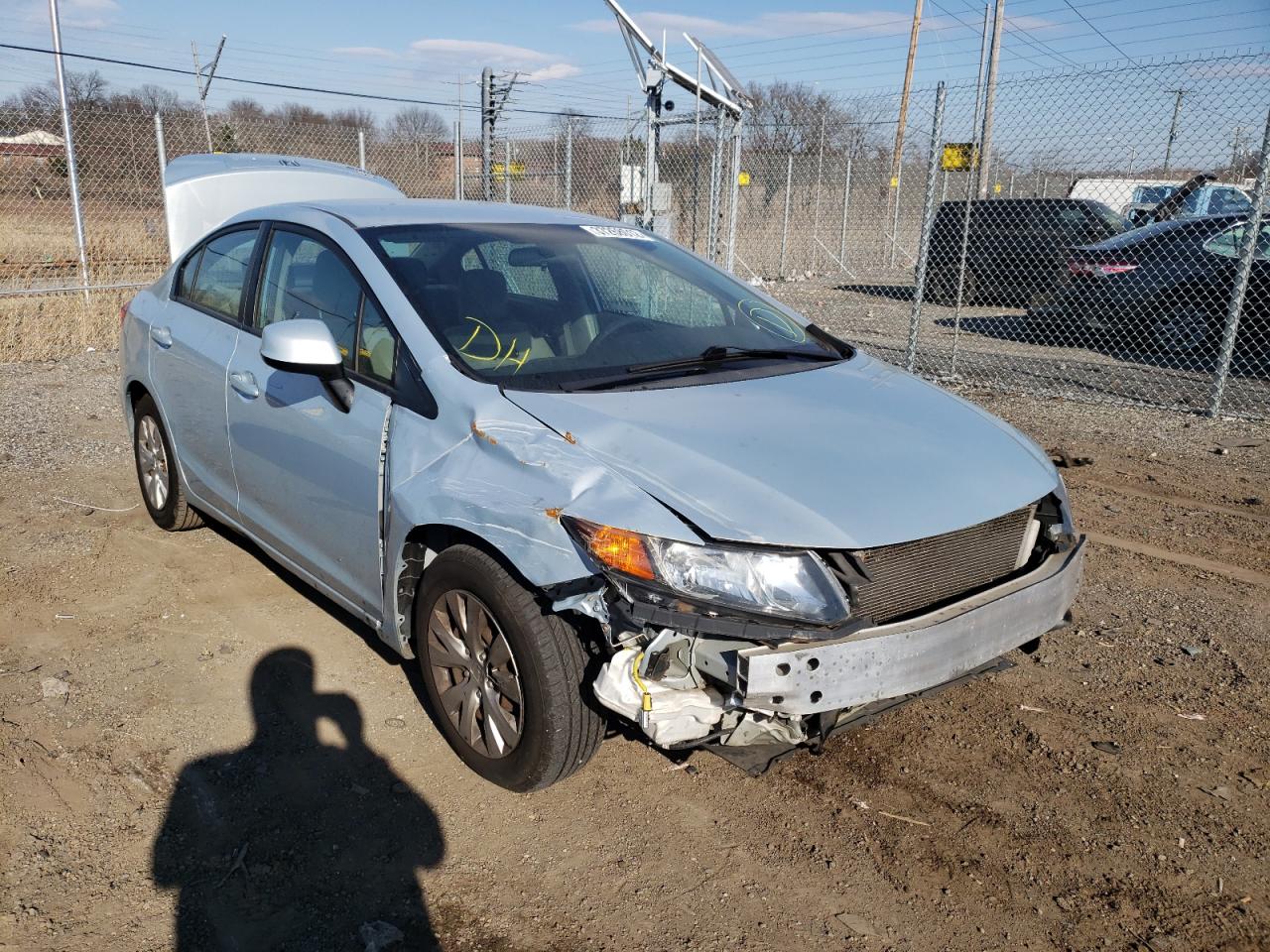 HONDA CIVIC LX 2012 with VIN 19XFB2F53CE319715 - Photo from auction