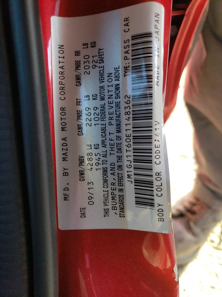 Photo 10 from auction – 2014 MAZDA 6 TOURING with VIN JM1GJ1T60E1148362