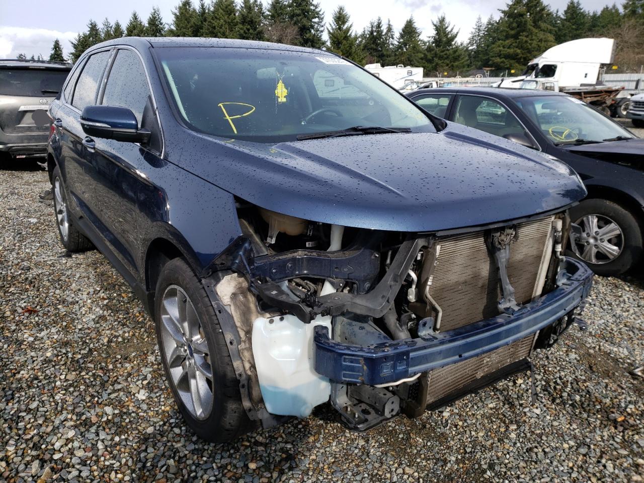 FORD EDGE TITAN 2017 with VIN 2FMPK4K98HBB62878 - Photo from auction