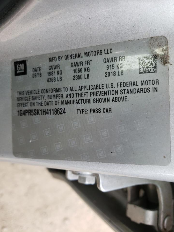 Photo 10 from auction – 2017 BUICK VERANO SPO with VIN 1G4PR5SK1H4118624