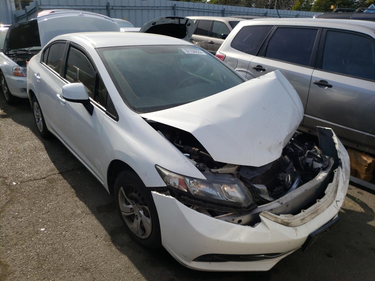 HONDA CIVIC LX 2013 with VIN 2HGFB2F52DH508931 - Photo from auction