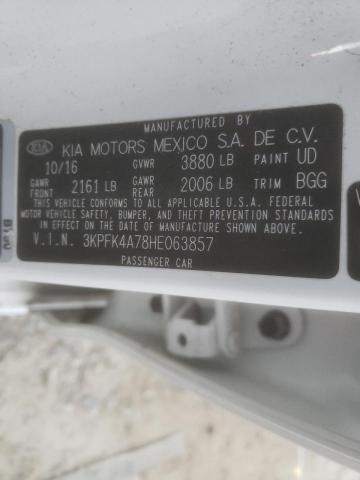 Photo 10 from auction – 2017 KIA FORTE LX with VIN 3KPFK4A78HE063857