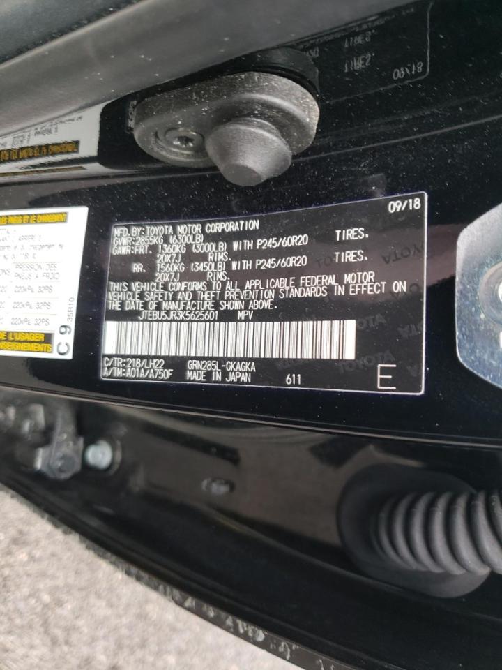 Photo 10 from auction – 2019 TOYOTA 4RUNNER with VIN JTEBU5JR3K5625601
