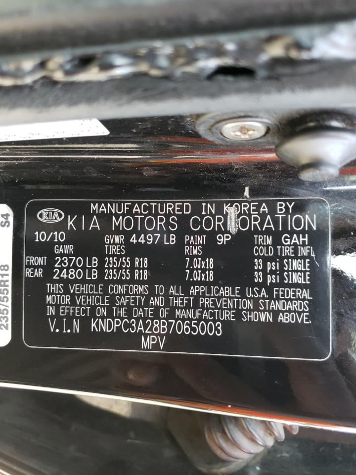 Photo 10 from auction – 2011 KIA SPORTAGE E with VIN KNDPC3A28B7065003
