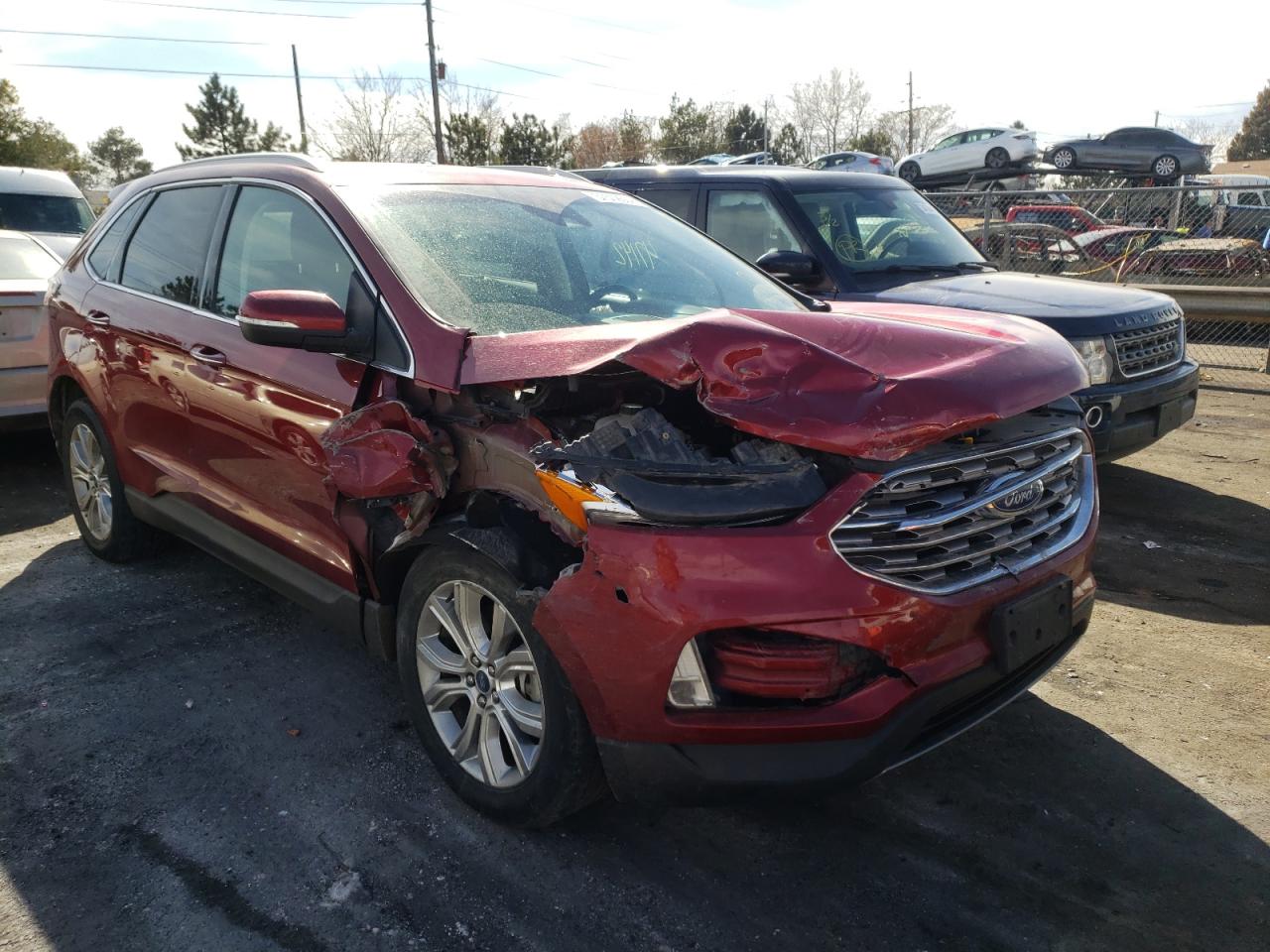 FORD EDGE TITAN 2019 with VIN 2FMPK4K99KBB32571 - Photo from auction