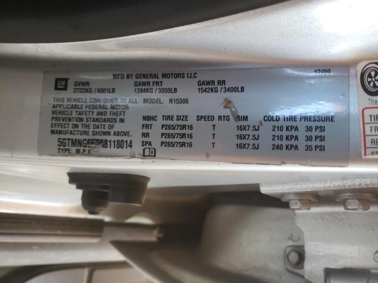 Photo 10 from auction – 2010 HUMMER H3 with VIN 5GTMNGEE2A8118014