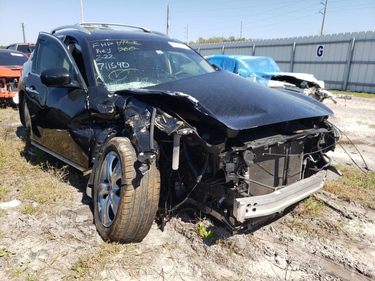 INFINITI FX35 2011 with VIN JN8AS1MU0BM711540 - Photo from auction