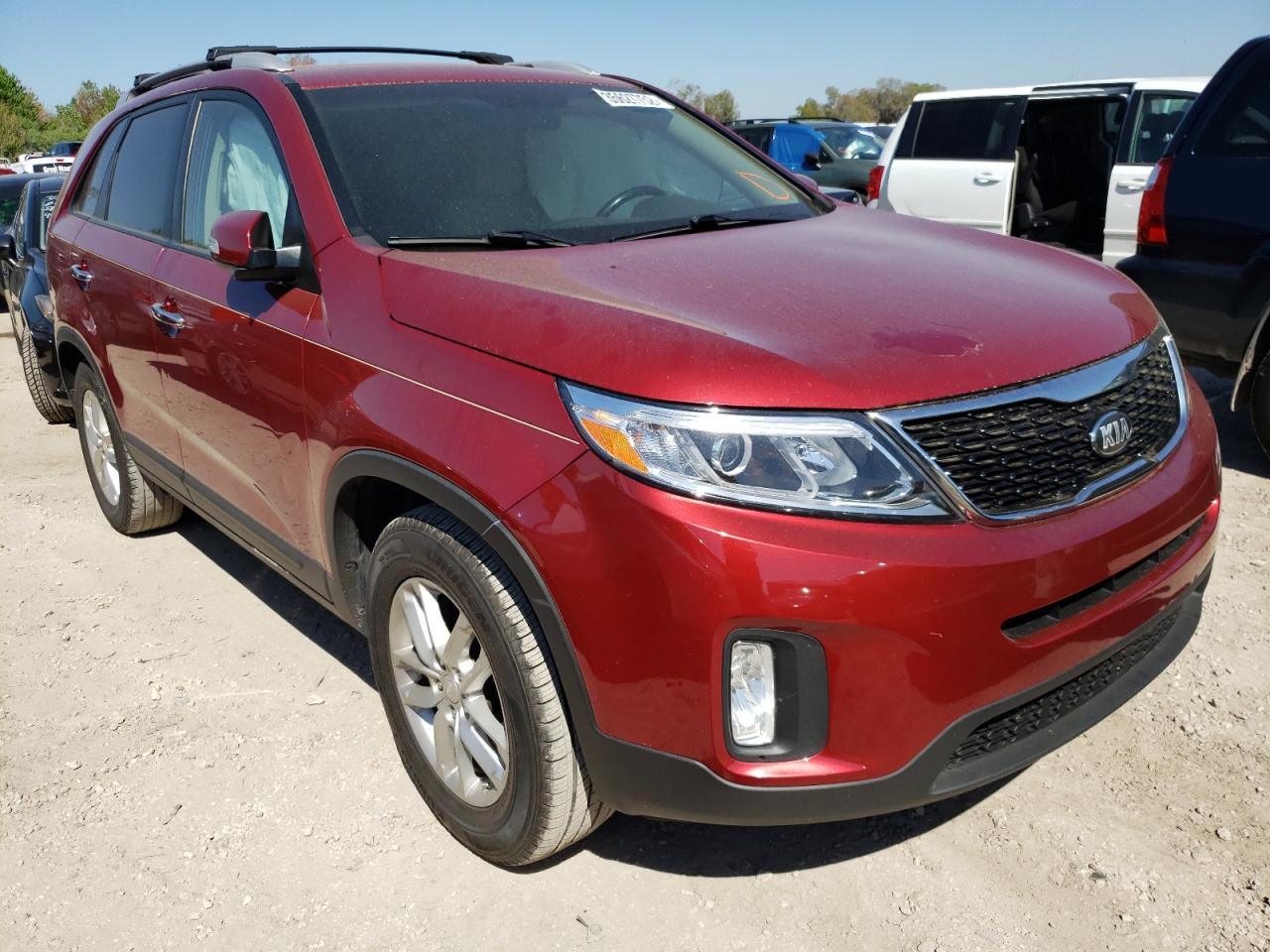 KIA SORENTO LX 2014 with VIN 5XYKT3A68EG441817 - Photo from auction