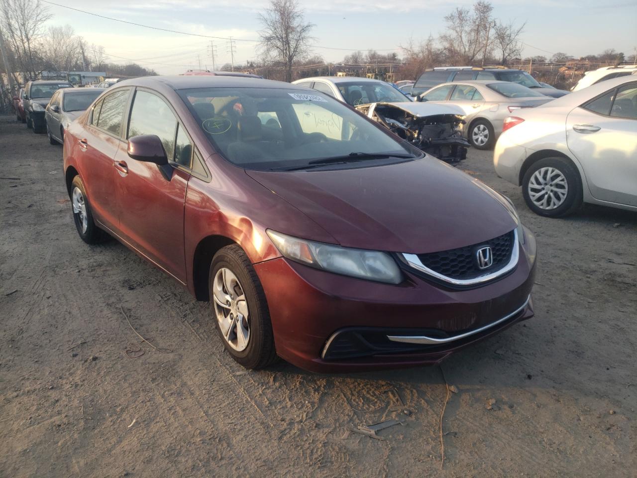 HONDA CIVIC LX 2013 with VIN 19XFB2F56DE212675 - Photo from auction