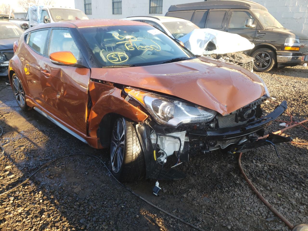 HYUNDAI VELOSTER T 2016 with VIN KMHTC6AE2GU300879 - Photo from auction