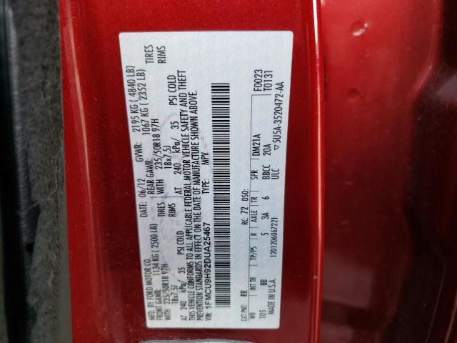 Photo 10 from auction – 2013 FORD ESCAPE SEL with VIN 1FMCU9H92DUA25467