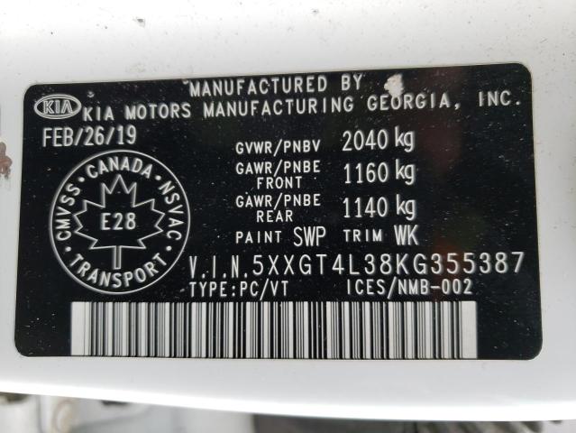 Photo 10 from auction – 2019 KIA OPTIMA LX with VIN 5XXGT4L38KG355387