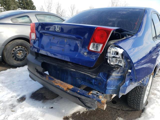 Photo 9 from auction – 2005 HONDA CIVIC EX with VIN 2HGES16885H008175