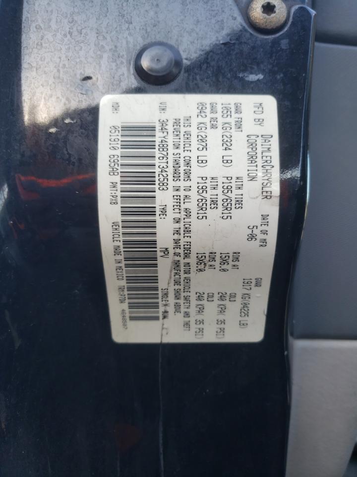 Photo 10 from auction – 2006 CHRYSLER PT CRUISER with VIN 3A4FY48B76T342583