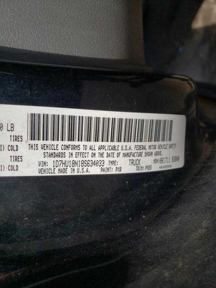 Photo 10 from auction – 2008 DODGE RAM 1500 S with VIN 1D7HU18N18S634033