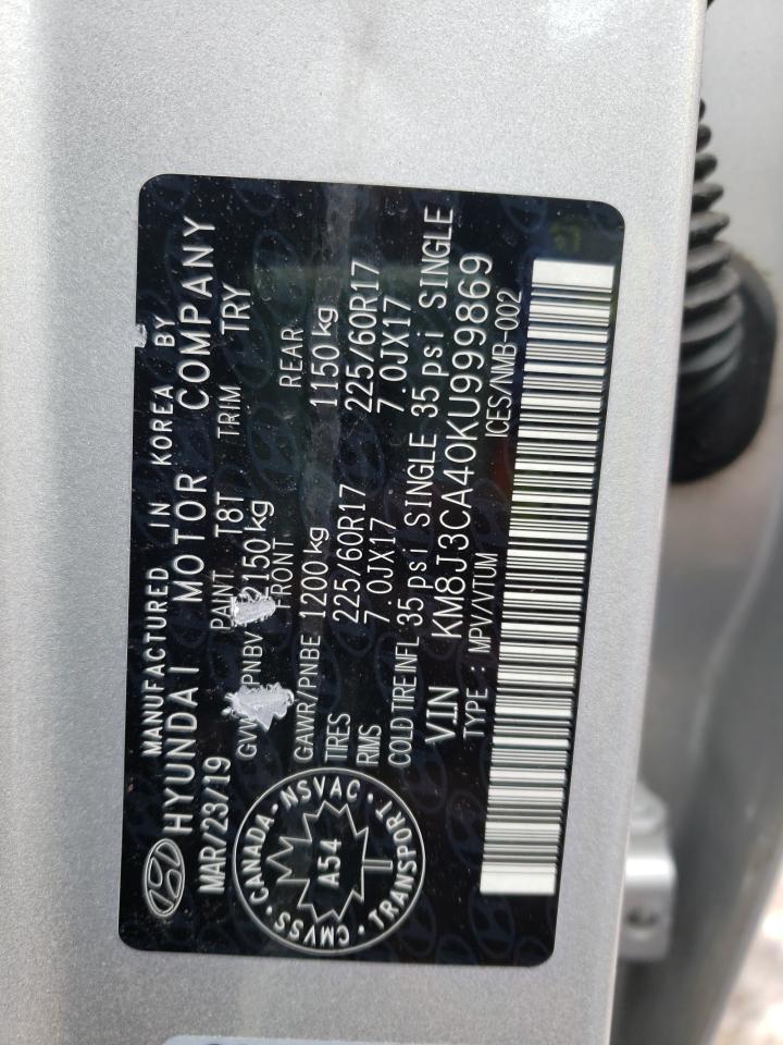 Photo 10 from auction – 2019 HYUNDAI TUCSON LIM with VIN KM8J3CA40KU999869