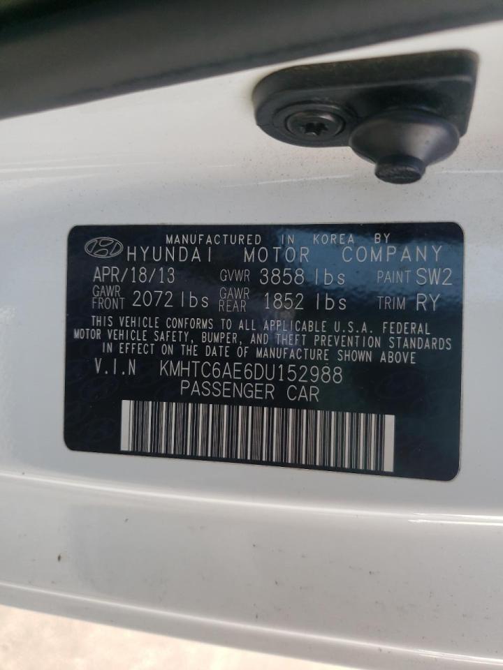 Photo 10 from auction – 2013 HYUNDAI VELOSTER T with VIN KMHTC6AE6DU152988