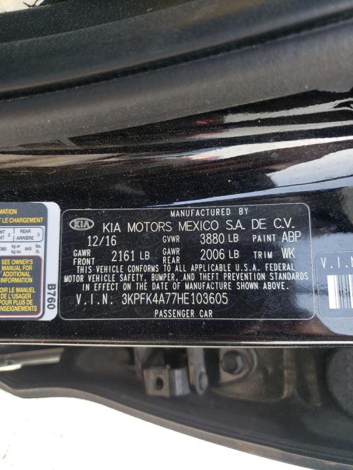 Photo 10 from auction – 2017 KIA FORTE LX with VIN 3KPFK4A77HE103605