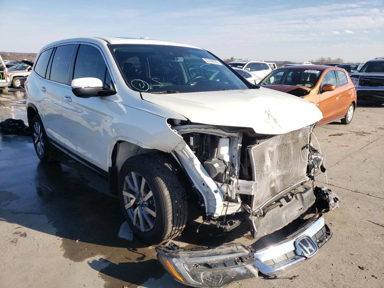 HONDA PILOT EXL 2019 with VIN 5FNYF5H56KB020966 - Photo from auction