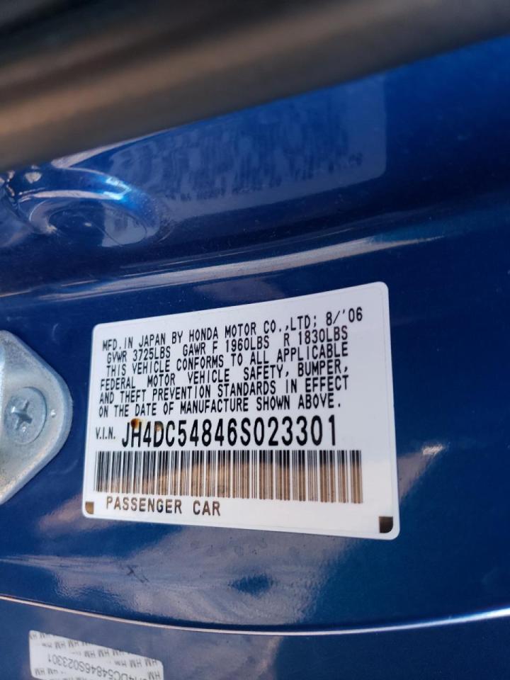 Photo 10 from auction – 2006 ACURA RSX with VIN JH4DC54846S023301