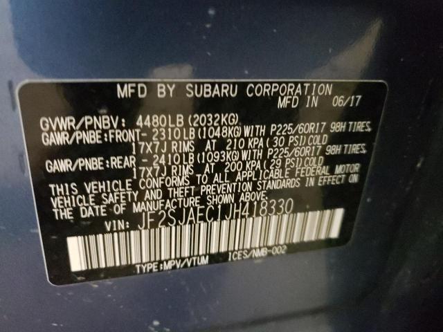 Photo 10 from auction – 2018 SUBARU FORESTER 2 with VIN JF2SJAEC1JH418330