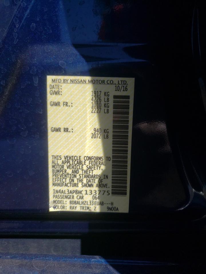 Photo 10 from auction – 2017 NISSAN ALTIMA 2.5 with VIN 1N4AL3AP8HC133775