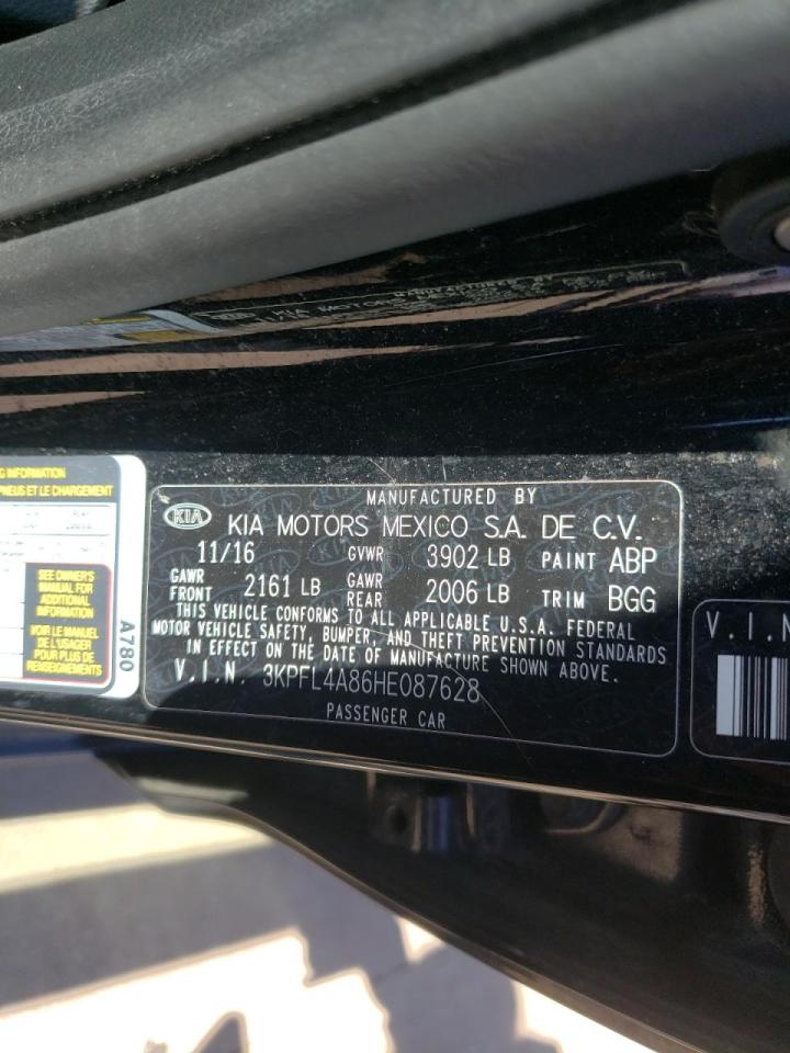 Photo 10 from auction – 2017 KIA FORTE EX with VIN 3KPFL4A86HE087628
