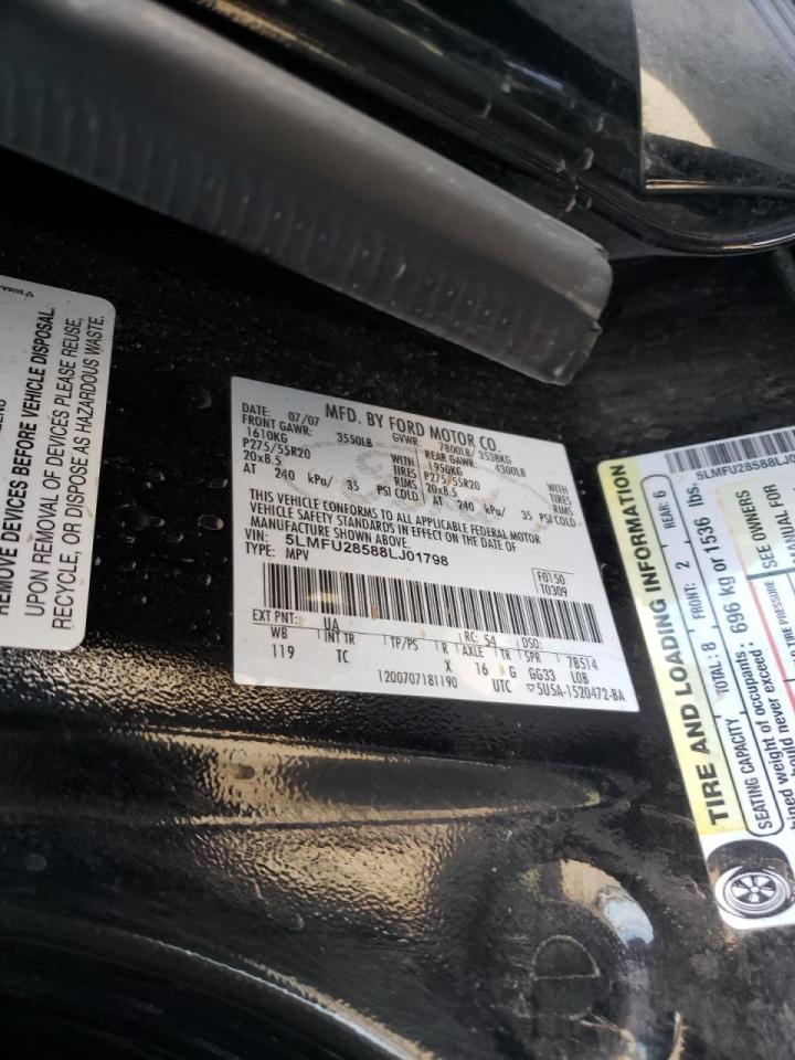 Photo 10 from auction – 2008 LINCOLN NAVIGATOR with VIN 5LMFU28588LJ01798