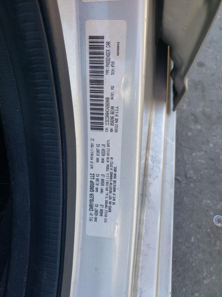 Photo 10 from auction – 2012 CHRYSLER 200 LX with VIN 1C3CCBAB4CN282008