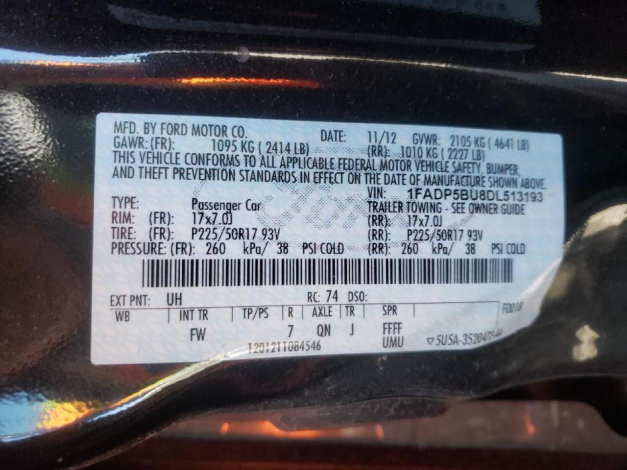 Photo 10 from auction – 2013 FORD C-MAX SEL with VIN 1FADP5BU8DL513193