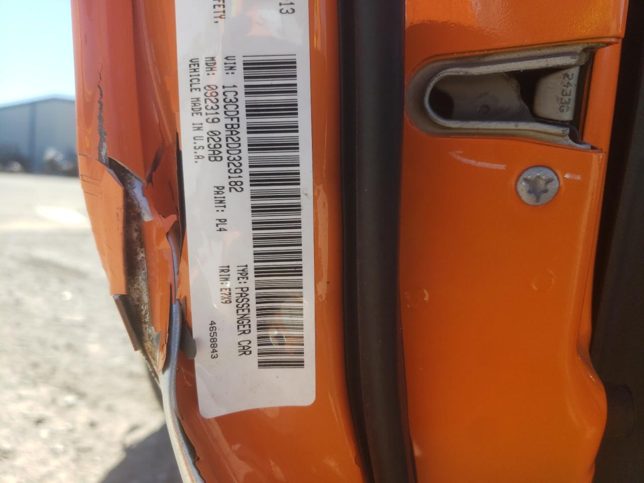 Photo 10 from auction – 2013 DODGE DART with VIN 1C3CDFBA2DD329182