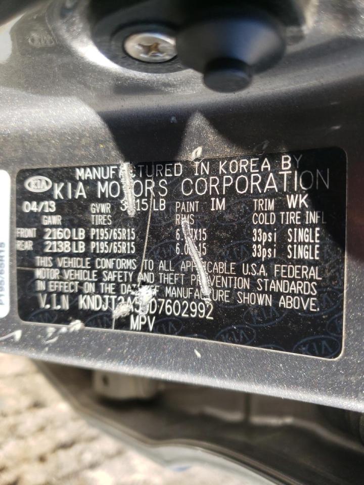 Photo 10 from auction – 2013 KIA SOUL with VIN KNDJT2A59D7602992