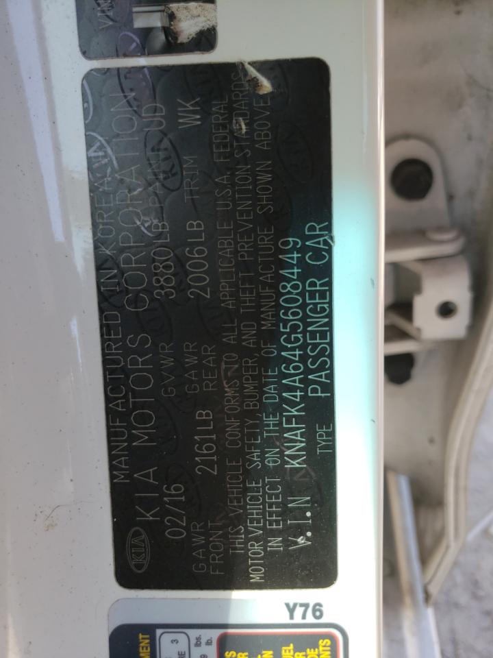 Photo 10 from auction – 2016 KIA FORTE LX with VIN KNAFK4A64G5608449